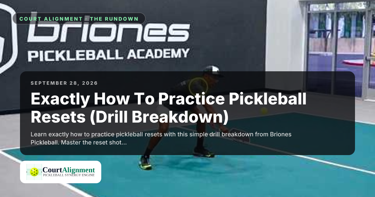 Exactly How To Practice Pickleball Resets (Drill Breakdown) — Court Alignment share card
