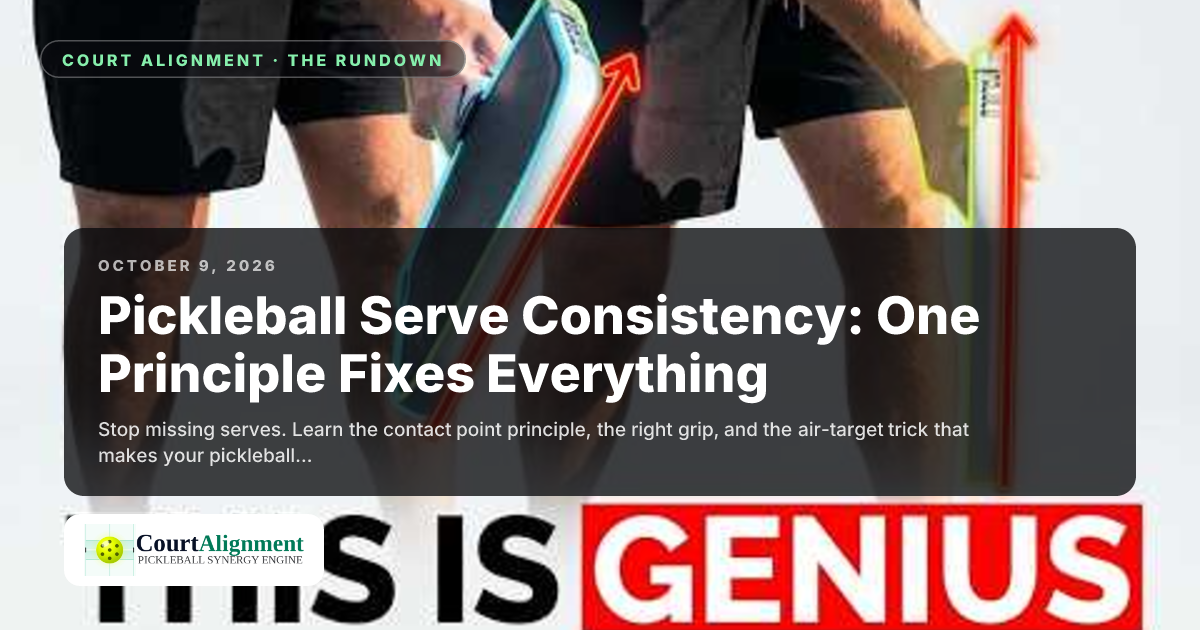 Pickleball Serve Consistency: One Principle Fixes Everything — Court Alignment share card